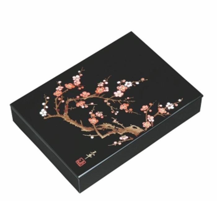 紀州漆器 板蓋手許 文庫 黒 香林 A4サイズ【YG244】　CC34