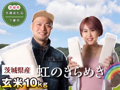 茨城県下妻市産虹のきらめき玄米10kg 〈茨城県共通返礼品・下妻市〉※着日指定不可_DN03