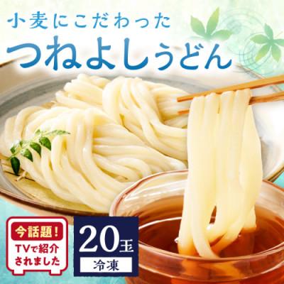 ふるさと納税 京丹後市 京丹後つねよしの冷凍うどん 20玉入り(20食分)　〜釜揚げのようなこだわりのコシの麺〜