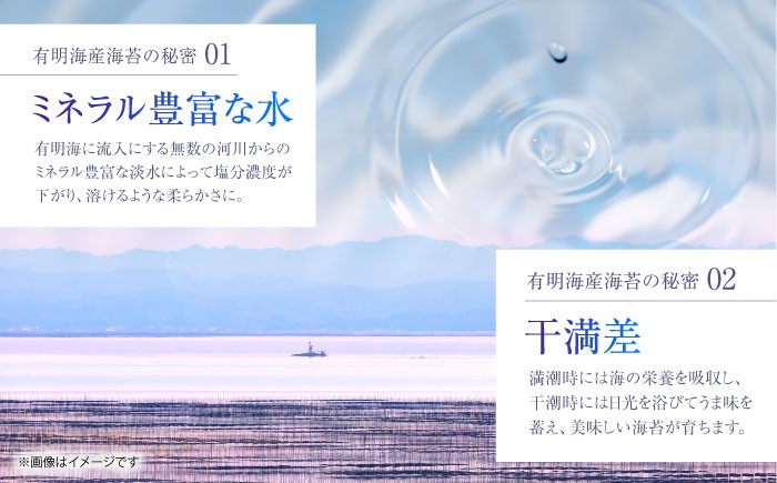 一番摘み＜有明海産＞焼き海苔〈艶〉計300 枚 ( 10枚×6袋×5箱 ) 【八丁屋】 [HBR005] 海苔 佐賀海苔 焼海苔