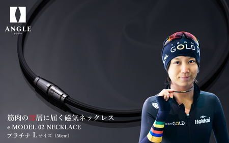【髙木美帆 着用モデル】アングルe.モデル02ネックレス【プラチナLサイズ】