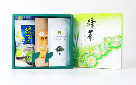 緑茶いろどりセット～涼風～ (水出し煎茶ティーバッグ・茶塩・粉末緑茶) 深蒸し煎茶 A3-101【1166620】