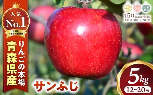 りんご【サンふじ】約5kg（12～20玉）【2025年産・先行予約】★2025年12月中旬頃より順次発送予定★ 青森県三戸町産 りんご サンふじ 2025年産 先行予約 サンふじりんご 蜜入り 旬 甘い 青森県三戸町 H2857