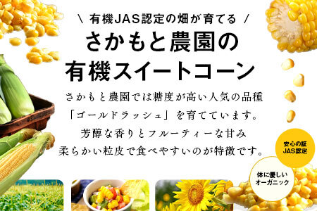 【2026年発送】朝採り有機栽培スイートコーン22本入【AV-005】