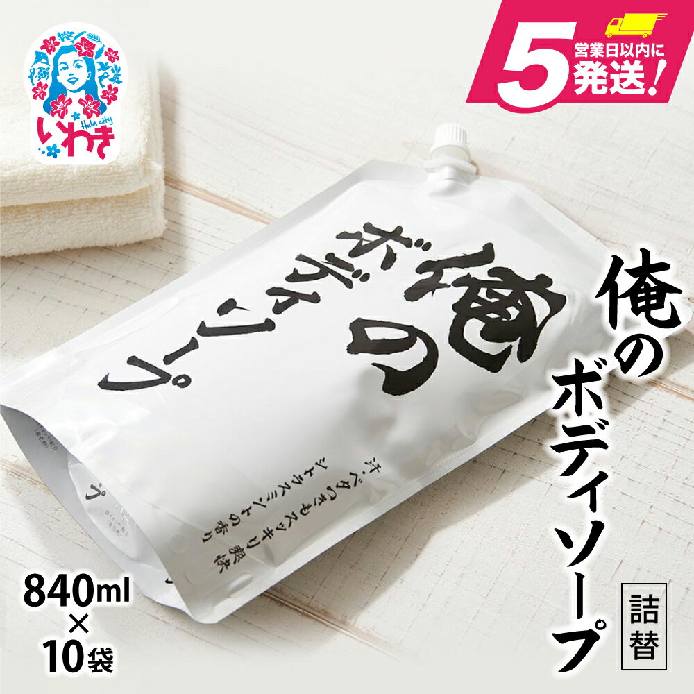 【ふるさと納税】俺のボディソープ（詰替）840ml×10袋 | ボディソープ メンズ シトラスミント 日用品 石鹸 スキンケア 洗浄 ボディケア 銀イオン ニオイ対策 人気 おすすめ 送料無料