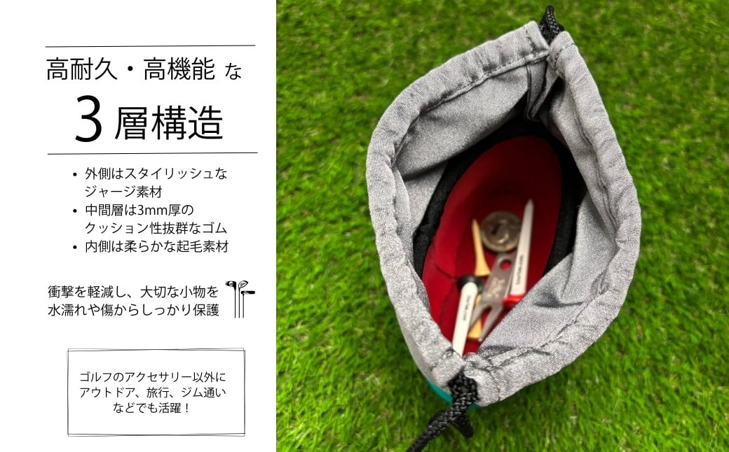 ゴルフ アクセサリー用 ネオポーチ オレンジ G04 | 小物入れ ゴルフ アウトドア 旅行 ジム 【74249-001-01】