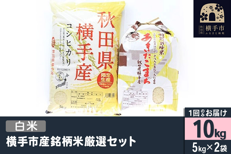 
            【白米】令和6年産 横手市産銘柄米厳選セット 10kg（5kg×2袋）
          