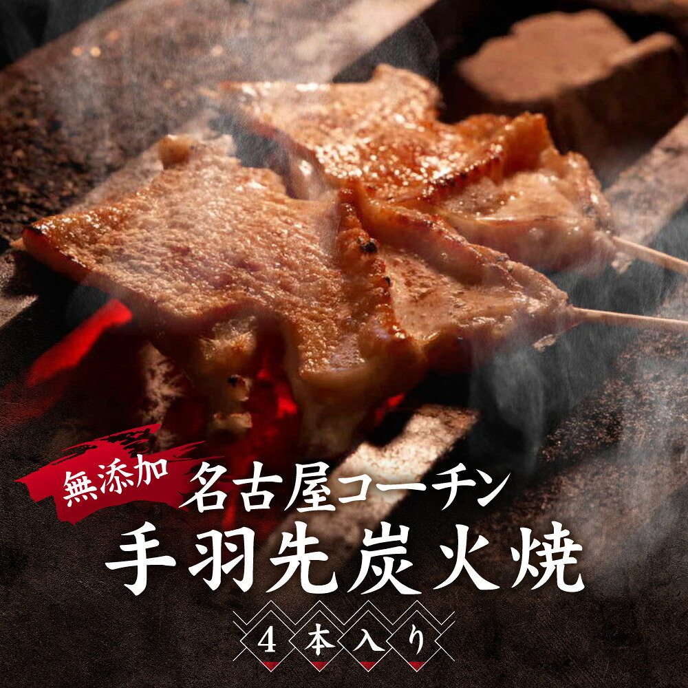 【ふるさと納税】無添加　名古屋コーチン手羽先炭火焼