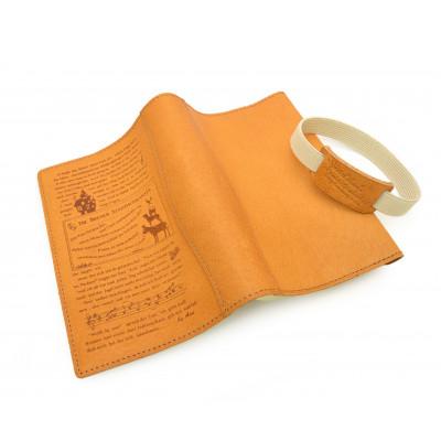 ふるさと納税 牛久市 【サイフ工房 ANDOU】文庫本カバー&amp;ブックバンドのセット(ブラウン)