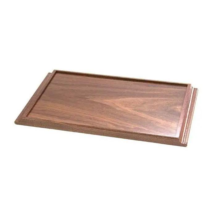 寄木袖付き長角盆　亀甲（大）［工芸品工芸品］