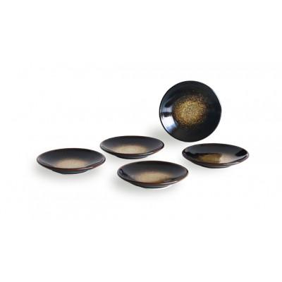 ふるさと納税 瑞浪市 テラグラーズ　スモールプレート　ノアール　5客揃