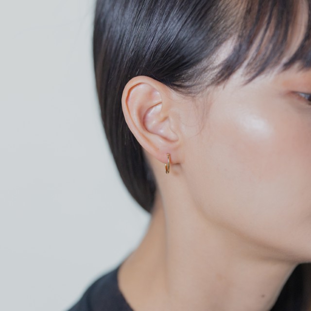 【甲府ジュエリー】K18　フープピアス　Sサイズ（15132031）