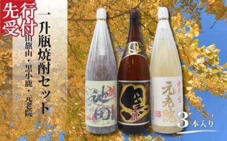 ☆先行受付☆No.2118　池田旗山・小鹿黒・元老院（一升瓶） 3本セット