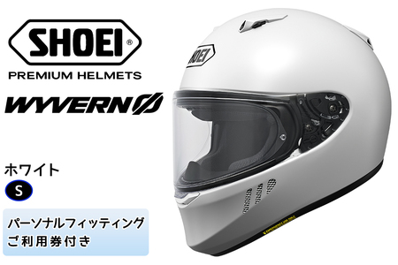 SHOEIヘルメット「WYVERNΦ ホワイト 」S フィッティングチケット付き｜フルフェイス バイク ツーリング レーサー マルケス ショウエイ [1702]