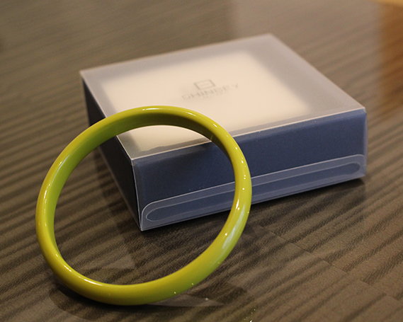 SHINBEY　漆バングル　ライム　L No.248