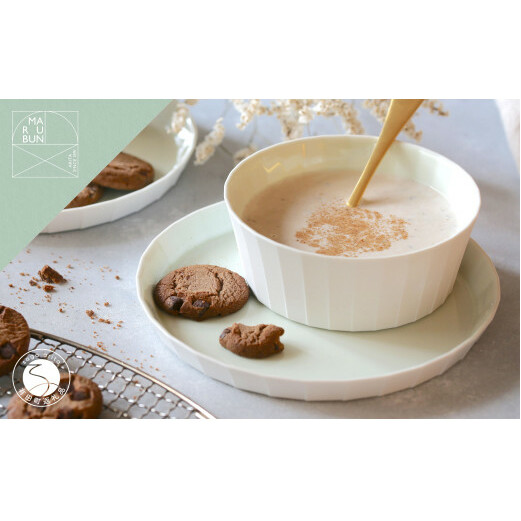有田焼 おしゃれな器 プレートとボウル 2点セット (Light green)【まるぶんオリジナル】食器 器 うつわ シンプル スタイリッシュ A25-504