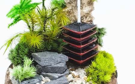 【さとリウム®】プリザーブド加工のテラリウム なごみ（五重の塔） 1セット ｜テラリウム ガラスドーム 苔 こけ コケ 植物 鑑賞用 インテリア 水やり不要