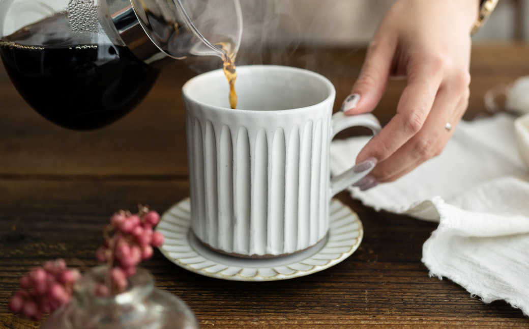 TANBASTYLE カップ＆ソーサー ペアセット 日本六古窯 丹波焼 立杭焼 コーヒー 紅茶 キッチン カフェ レストラン ナチュラル デザイン おしゃれ ペアマグ お祝い 誕生日 プレゼント 電子