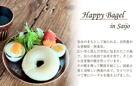 Happy Bagel 【卵・乳アレルギー対応】 プレーンベーグル  10個セット フレーバーいろいろ 種類お任せ（冷凍配送）　ベーグル 自家製酵母パン 卵・乳成分不使用 ハッピーベーグル 