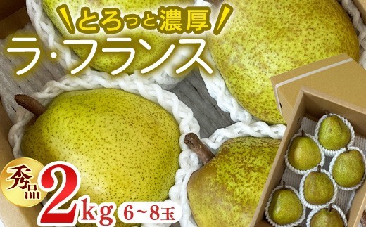 
                  【先行予約】令和8年産 洋梨 ラ・フランス 秀品 2kg ( 6 - 8玉 ) L - 4L 山形県産【2026年11月上旬頃から12月中旬頃発送予定】　 010-B-OR009
                