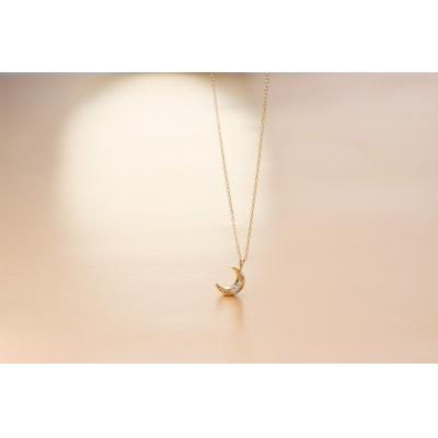 ふるさと納税 甲府市 18金 ダイヤモンドネックレス Dia0.024ct / 三日月デザイン / K18-SN01009 |  | 01