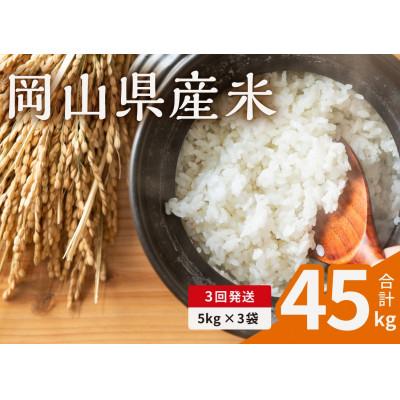 ふるさと納税 備前市 【毎月定期便】岡山県産米 15kg(5kg × 3袋)全3回