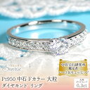 【ふるさと納税】 【中央宝研鑑定書付】pt950 中石 Fカラー 大粒0.3ct ハートアンドキューピッド ダイヤモンド リング【0.58ctUP】 CSR0302-pt SWAV047