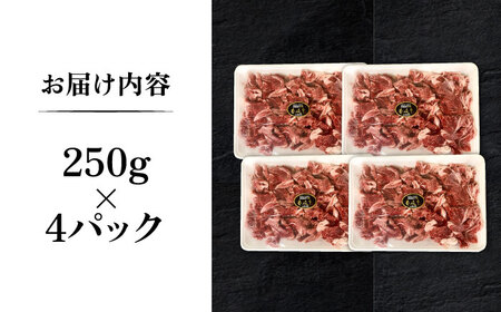 壱岐牛 切り落し （250g×4パック） 《壱岐市》【長崎フードサービス】 スネ肉 1kg 牛肉 牛 精肉 焼肉 バーベキュー すき焼き 15000 15000円 [JEP004] コダワリ切り落とし