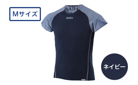 I4-22【カラー：ネイビー サイズ：M】リカバリーウェア A.A.TH/ ハーフスリーブ（品番：AAJ91812）