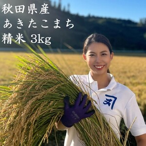 【米農家直送】令和7年産 特Aランク 厳選 秋田県産 あきたこまち 白米 3kg  精米 お米【(株)鈴木又五郎商店】[B2313]