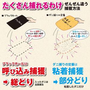 ダニ捕りパック ブラックホール 2個入り ダニ 捕り マット ダニ取りシート ダニシート ダニ対策 布団