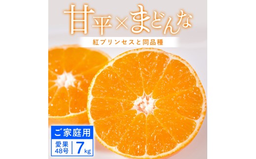 【先行受付】＜ご家庭用＞甘平×まどんな 7kg「紅プリンセス」と同品種 愛媛果試48＜F25-319＞【1713698】 YWTAP260