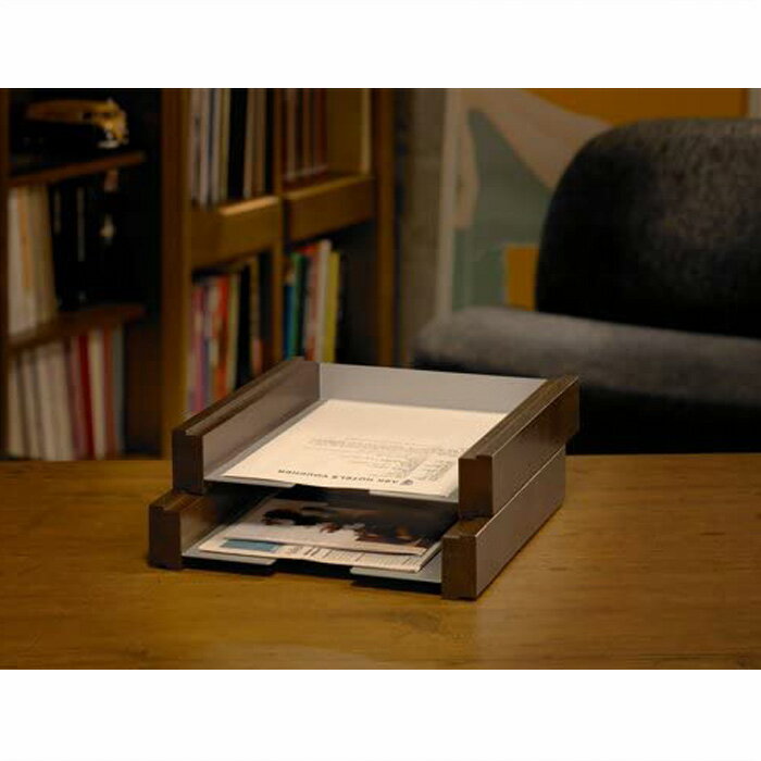 【ふるさと納税】 スタッキングトレー2個セット【SALEDO・独自開発ブランド】 ／ 文房具 デザイン性 実用性 送料無料 埼玉県 No.103