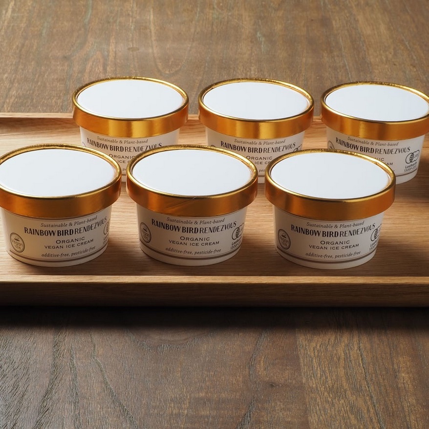 レインボーバードランデヴー　ミルキーveganアイスセレクション　6個入　(バニラ、スパイスチョコ、コーヒー、ストロベリー、抹茶、ミルキーローズ）