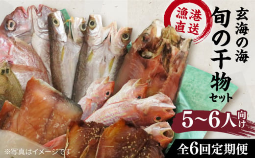 【全6回定期便】塩 にも こだわり 玄海 の 海 旬 の 干物 大満足 セット ( 5〜6人 向け ) 糸島市 / 福ふくの里 [ALD009] 干物 魚 魚介類 セット 冷凍 鯛 タイ サバ アジ スズキ