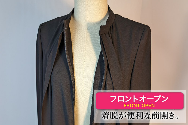 ライト＆ソフト フォーマルワンピース  M [ブラックフォーマル フォーマルワンピース レディース ライト ソフト ワンピース アンサンブル風 喪服 礼服 M]