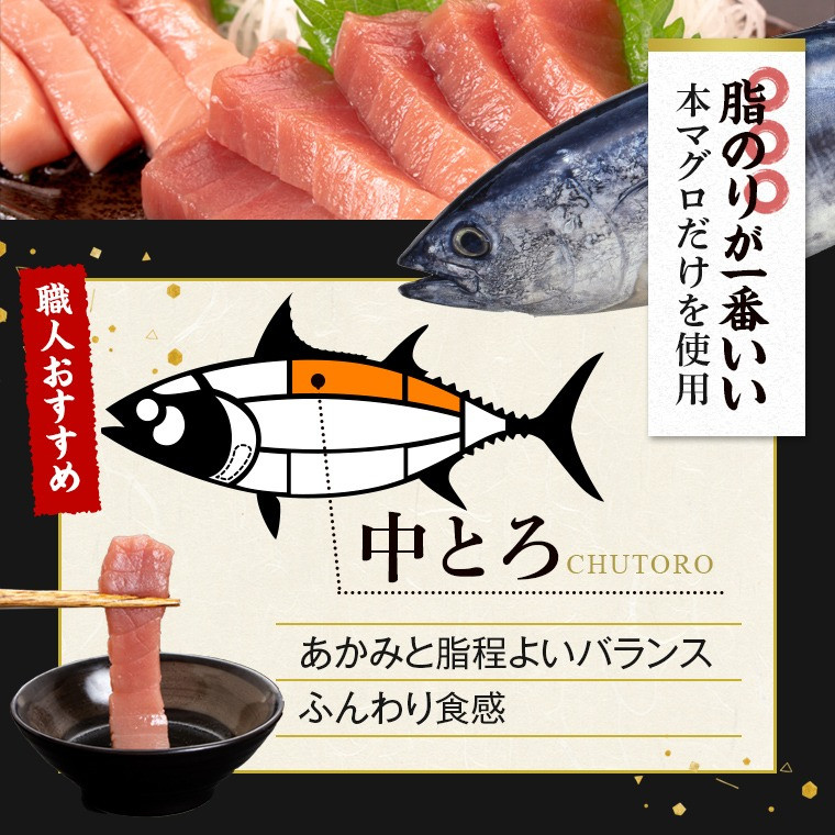 鹿児島県産本マグロ 大トロ＆中トロセット 合計400g