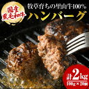 【ふるさと納税】国産黒毛和牛 牧草育ちの里山牛100%使用！手作りハンバーグ 2kg (100g×20個） 黒毛和牛 和牛 肉 牛肉 国産 ハンバーグ 100% 小分け 真空パック【さかうえ】c0-113