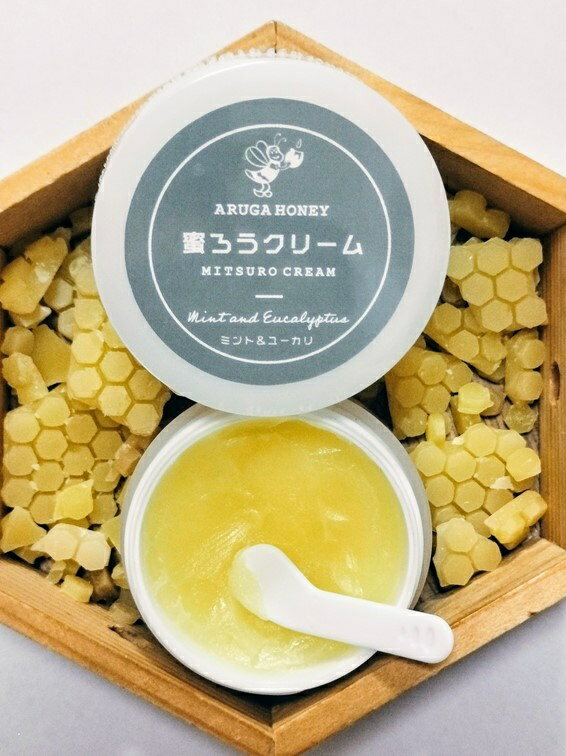 【ふるさと納税】7-213　みつろうクリーム（ミント＆ユーカリ）　25ml　スパチュラ付き