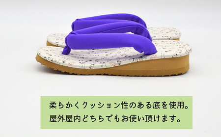 信貴×雪丸 ゆきまる雪駄 屋内屋外兼用 38PU 履物 和 和テイスト お祭り お祭り衣装 小物 屋内外兼用 室内で履ける 太めの鼻緒 伝統的履物 手作業 日本の伝統 柄入り天板  8寸6分（25.0