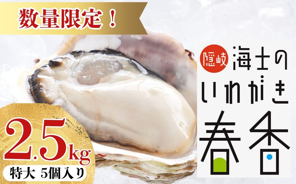 
                  4-5月限定【真牡蠣より肉厚！】いわがき春香 特大サイズ 5個｜幻の極大サイズ 極上岩牡蠣（生食可）
                