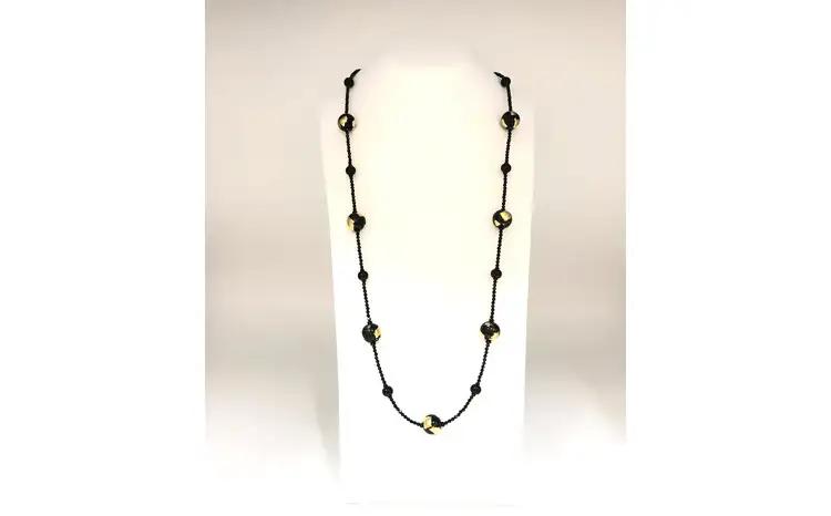 輪島うるし塗 HAKU ネックレス （黒金箔） wa049　ネックレス
