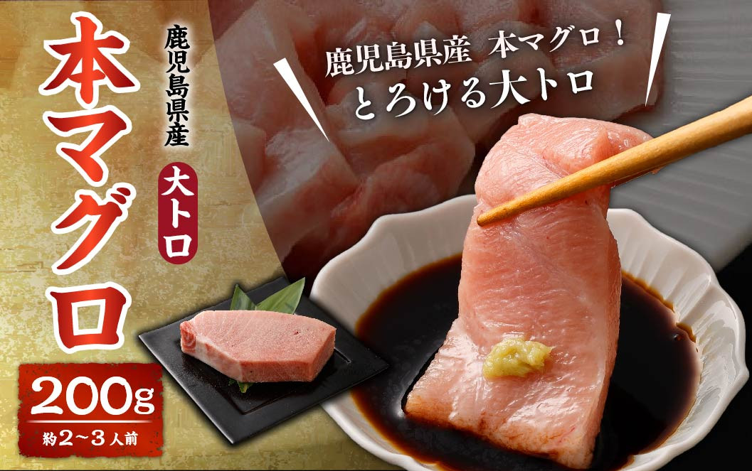 鹿児島県産 本マグロ 【大トロ】 200g マグロ まぐろ 魚 大トロ 【2026年1月下旬より順次出荷】_ss0304_CR