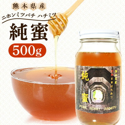 【ふるさと納税】【数量限定】熊本県 美里町 ハチミツ ニホンミツバチ 純蜜 500g【中蓮寺農園】【1712460】