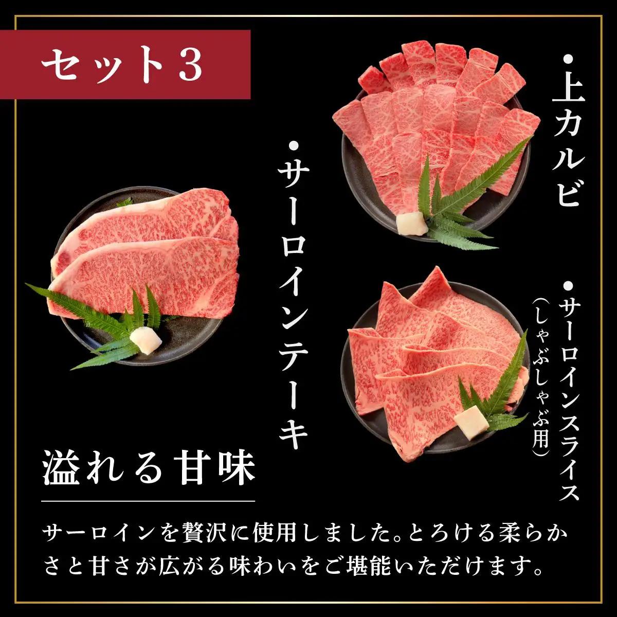 石垣牛 上カルビ サーロイン 特選しゃぶしゃぶ 焼肉タレ100ml 定期便3回 計1.1kg