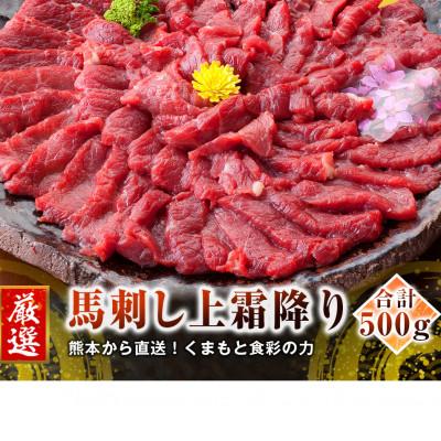 ふるさと納税 山江村 【馬刺し】熊本直送　ブロック肉　上霜降り(トロ)500g(山江村)