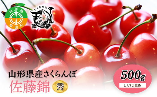 《先行予約・期間限定》さくらんぼ 佐藤錦 秀 L 500g《バラ詰め》 数量限定 サクランボ フルーツ 果物 くだもの F4A-0077