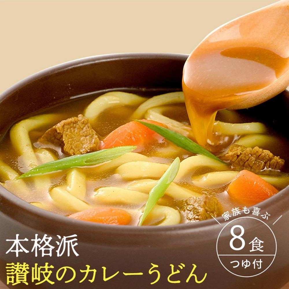 M104-0016_【ふるさと納税】【ゆうパケット】讃岐のカレーうどん 8食セット