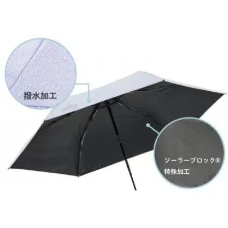 ソーラーブロック日傘・オートコンパクト　L(晴雨兼用) 通勤でも使えるアウトドア日傘81336748【1754353】