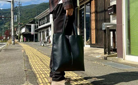 Groover Leather トートバッグ 信州鹿革 DTB-100 グレー